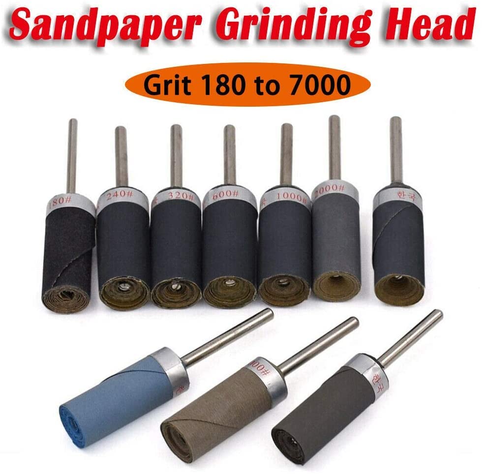 10 Pcs Sander Sticks 3000 Grit Polishing Stick Roller Sanding Drums Sleeves Sander Sandpaper for Plastic Metal Wood Sanding Tools Accessory - size: 3000 Grit