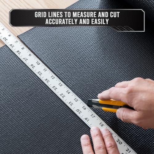 Precision Defined Tool Box Liner 10 ft x 24" Black Non Slip Mat Shelf Liner - size: 10 ft x 24"