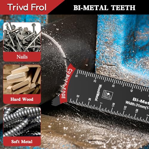 Trivd Frol 10 PCS Extra Long Multi Tool Blades for Wood Plastic Nails Metal - size: 10 PCS 31MM Extra Long