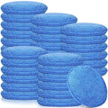 Tanlade 50 Pcs Microfiber Wax Applicator Pads 5 Inch, Blue - color: Blue