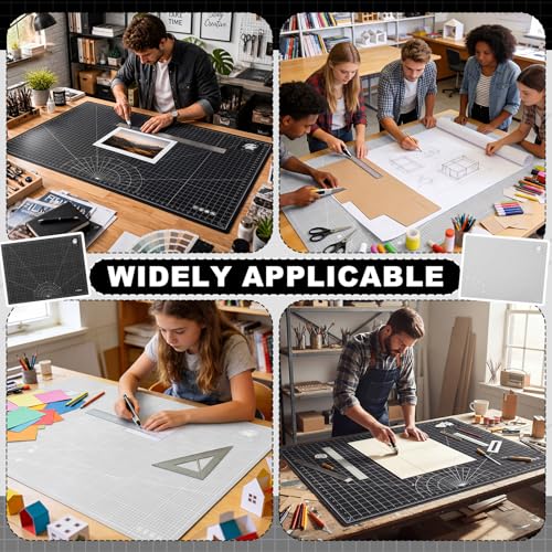 Pangda 1 Pcs 36 x 48 in Large Self Healing Cutting Mat for Sewing, Black - color: Black, size: 48"L x 36"W