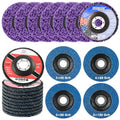 25 Pack Strip & Flap Disc Combo Set for Angle Grinder Includes 6 Strip Discs and 19 Flap Discs (40/60/80/120 Grit), 4.5 Inch Grinding Wheels for Rust Removal, Paint Stripping, Weld Finishing on Metal - style: Finishing Prep
