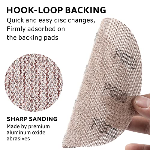 50-Pack 6" Ceramic Alumina Mesh Sanding Discs, 600 Grit Hook & Loop - style: P600 - 6 inch