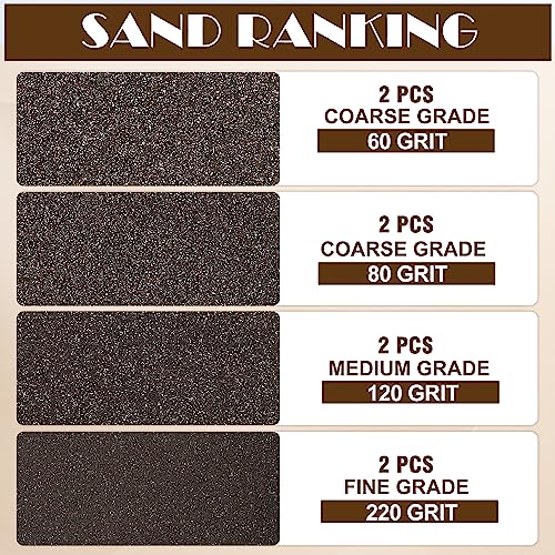 8pcs Mix Grit Sanding Block - 60/80/120/220 Grit - size: 60/80/120/220 Girts