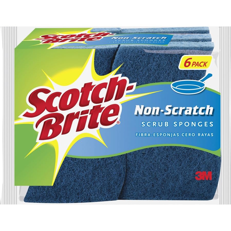 Scotch-Brite Non-Scratch Scrub Sponges - size: 0.8" x 4.3" x 2.8"