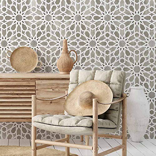 Taza Stencil for Walls and Floors - Tile Stencils for Painting Tile Floor and Walls - Reusable Tile Stencils for Wood, Linoleum and Cement Floors - Paint Your Old Tile and Save (Small: 15.25"x24.25") - size: Small: 15.25"x24.25"