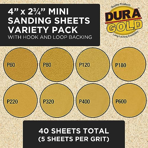 Dura-Gold Set of 3 Contour Hand Sanding File Block Sticks with 40 Sheet - style: Oval