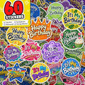 Vybonz Birthday Stickers Happy Birthday Party Celebration Decal Pack - color: Happy Birthday