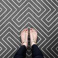 Linear Tile Stencil - Geometric Wall Stencils for Painting - Reusable Floor & Wall Stencils - DIY Backsplash & Floor Makeover (Extra Small (4"x4")) - size: Extra Small (4"x4")